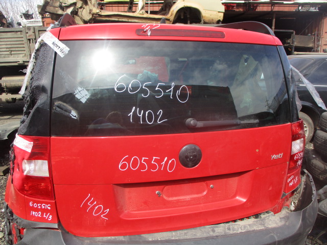 Крышка багажника
 Skoda
 Yeti
 2011 г.в.,
                                кузов: 5L; двигатель: CBZ / 1,2 бензин;
