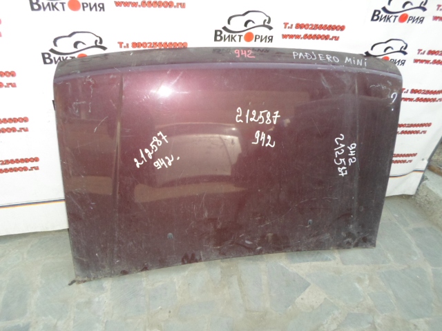 Капот
 Mitsubishi
 Pajero Mini
 1998 г.в.,
                                кузов: H56A; 